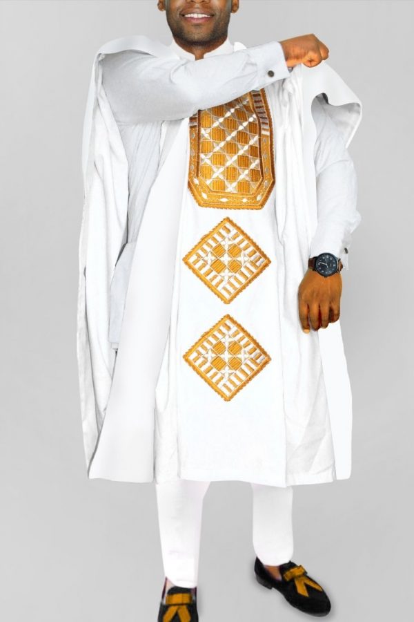 African Agbada Set |3 Piece Agbada | Boubou Asoebi – ODEL