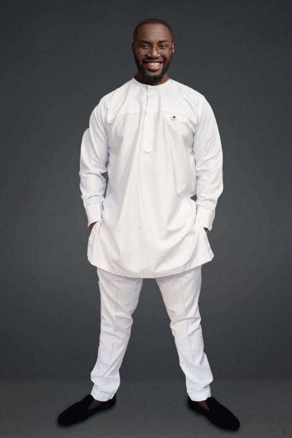 Men’s Senator Style Set | Soro & Buba Asoebi – BAYO (White)