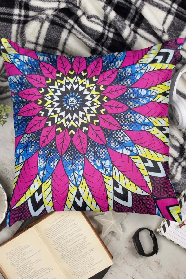 African Ankara Fabric Throw Pillow | Kente Print Pattern | Pillow Case